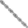 thumbnail image 2 of 14K Solid White Gold 2.75mm Quadruple Rope Chain Twisted Link Necklace, 2 of 4