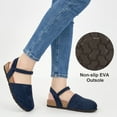 thumbnail image 5 of Ecetana Sandals for Women Cork Footbed Closed Toe Flat Sandals with Arch Support, 5 of 7