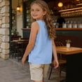 thumbnail image 6 of fatyb Cotton Linen Tank Tops for Boys Girls Summer Sleeveless Lightweight Plain Kids Casual Beach Shirts, 6 of 7