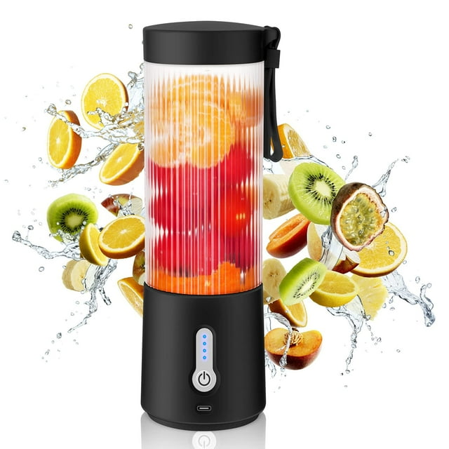Portable Blender Personal Size Blender - 15.2Oz USB Rechargeable 4000mAh Mini Blender with 6 Blades Juicer Cup | BPA-Free Shakes and Smoothies, Food Mixer | For Home Sports Outdoors Travel