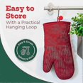 thumbnail image 3 of Heat Resistant Oven Mitts - Set of 2 Silicone Kitchen Oven Mitts, Red Edition, 3 of 5