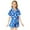 AB16 Sky Blue, variant on Kids 4th Of July Pajamas Set Girls America Flag Print Short Sleeve Button Down Shirts And Shorts Set Breathable Lightweight Girls USA Anniversary Casual Sleepwear