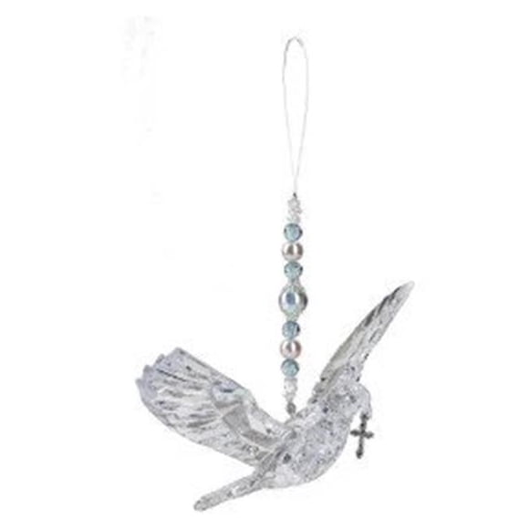 Ganz USA 135074 7 x 5 in. Hanging Dove with Cross Ornament