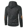 thumbnail image 5 of Wrtxtat Hoodies for Men Fashion Midweight Solid Color Long Sleeve Drawstrings Hooded Pullover Autumn Thermal Slim Fit Sweatshirt Gray L, 5 of 5
