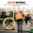 thumbnail image 6 of Hemousy 426Ft Duct Rodder Fish Tape 8mm High Strength Cable Puller with Portable Cage & Wheel Design, 6 of 9