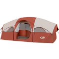 thumbnail image 2 of Campros Cp Tent-8-Person-Camping-Tents 8 Person Waterproof Windproof Family Tent 5 Large Mesh Windows Double Layer Divided Curtain For Separated Room Portable With Carry Bag - Red, 2 of 4