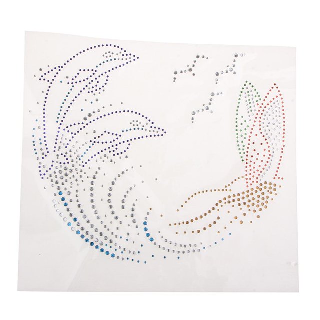 Imagen de de imitación con de de imitación para camisetas, bolsos, zapatos, decoración de suéter Zulema Aplique de diamantes de imitación con delfines