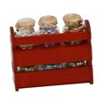 thumbnail image 2 of Mini de condimento de 6 botes estante de decoración excelente de decoración interesante estante de cocina miniatura con frascos de comida de vidrio 1/12 Inevent FN001821-00, 2 of 5