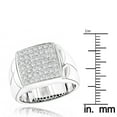 thumbnail image 3 of Unisex 14K Pave Set Natural 0.9 Ctw Diamond Ring For Him And Her (White Gold Size 10), 3 of 3