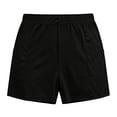 thumbnail image 4 of Gamivast Shorts for Women Elastic Waist Soft Stretch Lightweight Shorts with Patch Pockets Relaxed Fit Gym Workout Lounge Travel Summer Bottoms Black XXL, 4 of 8