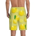 thumbnail image 4 of Lsque Bright Lemons Mens Sleep Pajama Shorts,Short Pajama Pants, Cotton Ultra-Soft Knit-X-Large, 4 of 9