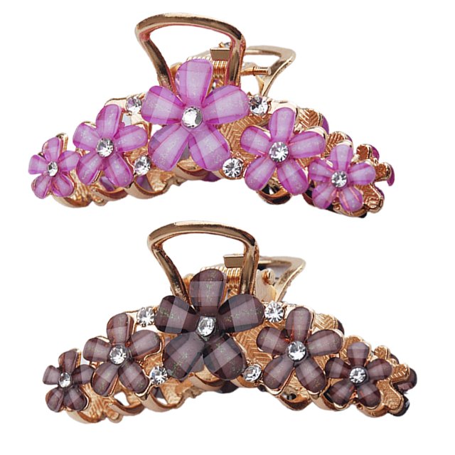 Pince à Mâchoires pour Femmes - 2PCS Pince à Cheveux Barrettes Décoratives