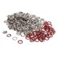 thumbnail image 1 of 50 Juegos Hollow Five Claw Button Prong Snap Buttons Iron Fasteners Red Sunnimix Botones huecos de cinco garras, 1 of 8