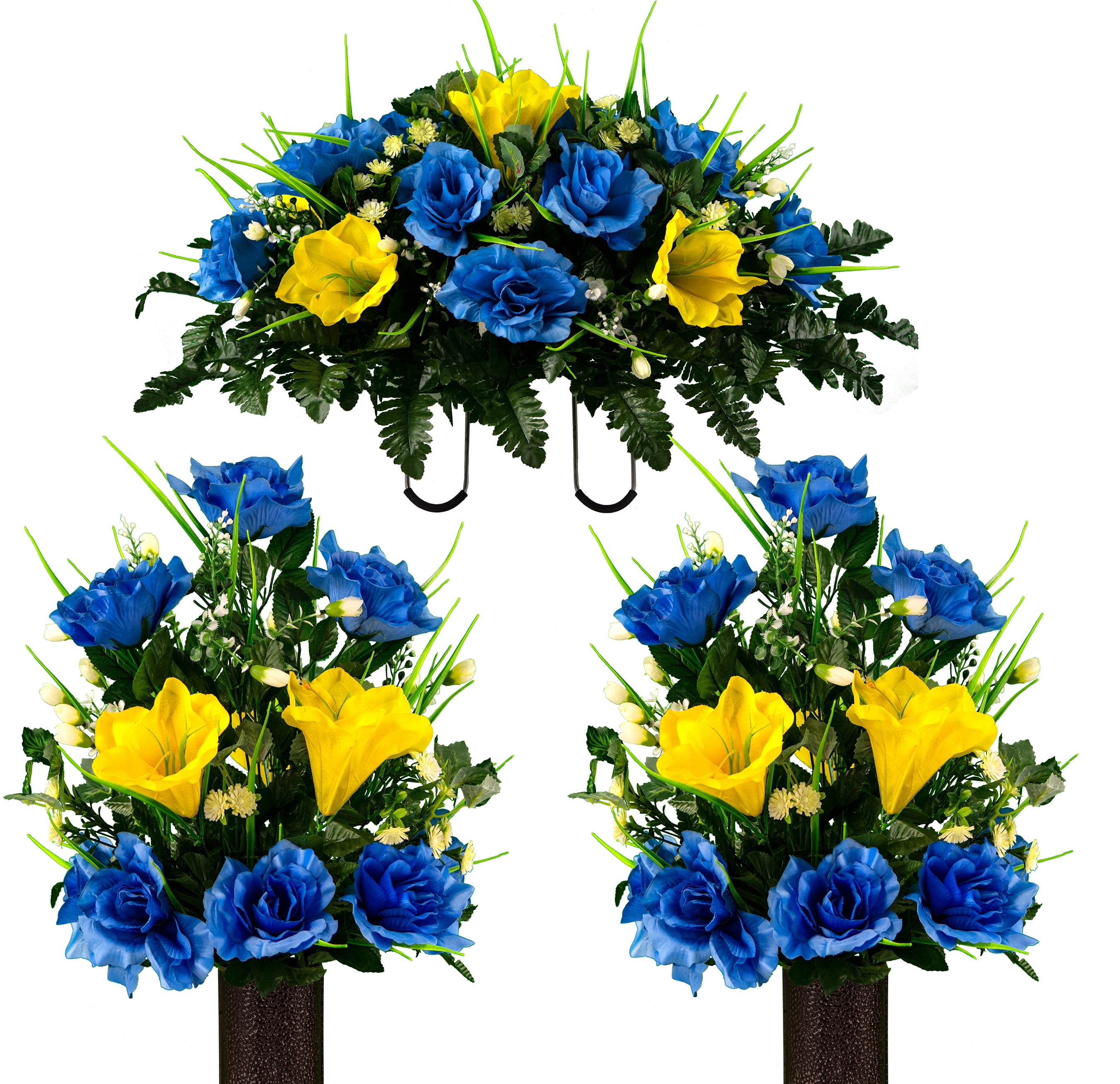 Sympathy Silks Artificial Cemetery Flowers - Realistic ...