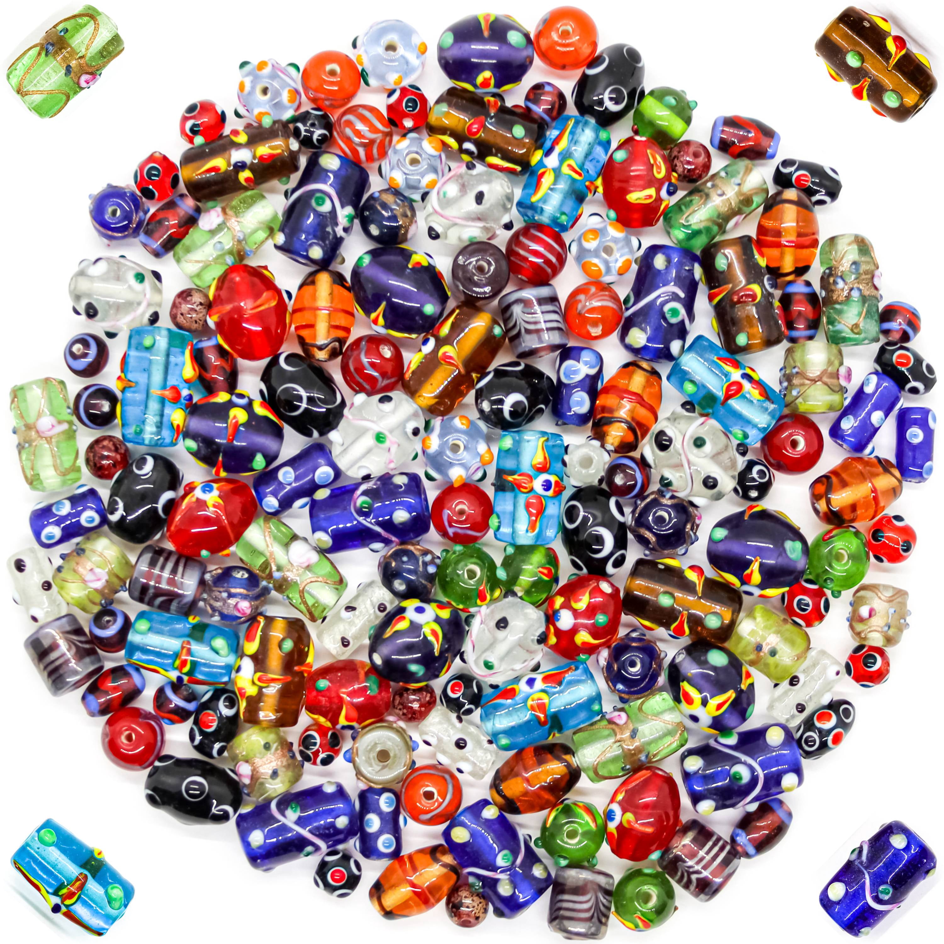 Glass Beads For Jewelry Making For Adults 60 80 Pieces Lampwork Murano 