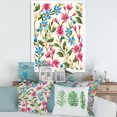 thumbnail image 3 of Designart 'Vintage Blue and Pink Wildflowers' Traditional Framed Art Print, 3 of 4