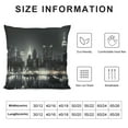 thumbnail image 5 of Nawypu Decorative Throw Pillow Cover White New York City Manhattan Midtown Skyline Finance Metropolitan Black Night River Office Soft Cushion Case Square Pillowcase for Couch Sofa, 5 of 5