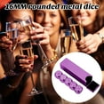 thumbnail image 4 of Tuelaly Dice Set Portable Aluminum Alloy Dice with Storage Case Long-lasting Durable Metal Dice for Party Games Polyhedral Dice Set-Purple, 4 of 6