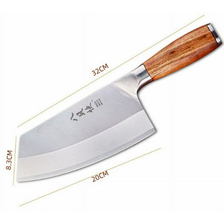 MAD SHARK Meat Cleaver, Professional 7.5 Inch Bone Chopping Butcher Knife  with Heavy Duty Blade, German Military Grade Composite Steel, Chinese  Chef's