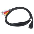 thumbnail image 3 of 5feet/1.5m usb 2.0 female to 3 rca male video a/v camcorder adapter cable, 3 of 8