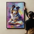 thumbnail image 6 of Shetland Sheepdog Decor Poster Unframe, Shetland Sheepdog Dog Canvas Wall Art, Dog Reading Book Canvas Print Painting Poster Wall Decor Dog Lovers Gifts, 6 of 6