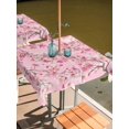 thumbnail image 2 of Outdoor Tablecloth with Umbrella Hole for Patio/Picnic/Party/Camping, Spring Peaches Waterproof Table Cloth Square Cover Washable, Botanical Blossom Flowers Branches (60"x 60"), 2 of 8