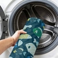 thumbnail image 6 of Large Area Rugs 8'x10', Deep Green Fishes Carpet Runner Indoor Outdoor Rugs Home Decor Aesthetic, Cartoon Coastal Ocean Fish Striped Non Slip Mats Washable Accent Rug for Living Room Bedroom, 6 of 8