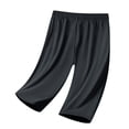 thumbnail image 4 of Qulqfy Wide Leg Shorts Women High Waisted Summer Black Quick Dry Shorts Casual Knee Length Workout Shorts for Women 4XL, 4 of 7