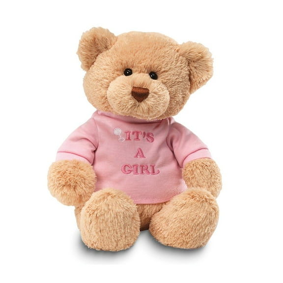 GUND 12" Plush It's A Girl T-Shirt Bear