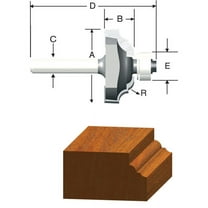 Vermont American 23154 0.19 in. Radius Carbide Tipped Classical Router Bit