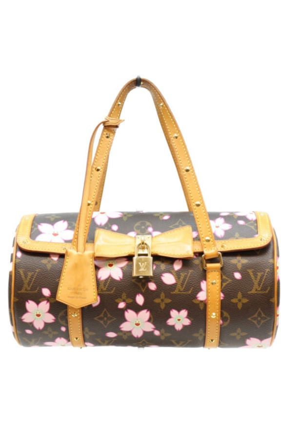 Pre-Owned LOUIS VUITTON M92009 Monogram Cherry Blossom Papillon Handbag Brown Pink Women's