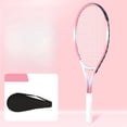 thumbnail image 1 of DYNWAVECA Tennis Racket Comfortable Grip Equipment Premium Professional, Practice Portable, Lightweight Tennis Racquet, with Pre Strung Pink, 1 of 10