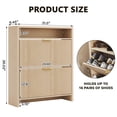 thumbnail image 7 of HoopieHome Shoe Cabinet Mid-Century Fluted Slim Entryway Organizer with 2 Flip Drawers 31.5 Inch, 7 of 7