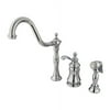 Kingston Brass Templeton Single Handle Kitchen Faucet with Side Spray