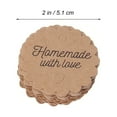 thumbnail image 3 of MasteelfCA 100pcs Kraft Paper Tags with Strings Gift Favors Baking Food Package Tags Handmade with Love Hanging Labels (Circle, 5x5cm), 3 of 7