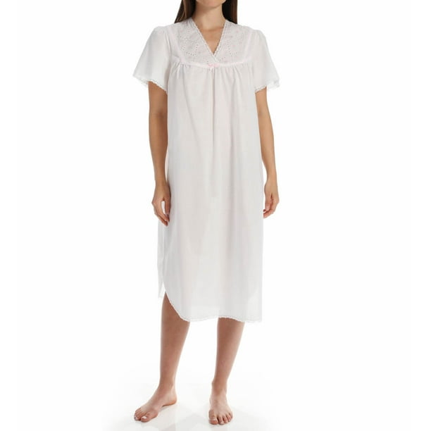 Keyocean Women Nightgowns, Soft Comfortable 100% Cotton Short Sleeves Ladies  Nightdress, Cream, Small : : Clothing, Shoes & Accessories