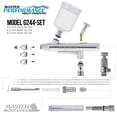 thumbnail image 3 of 3 Tip 2 Plastic Gravity Cup Pro DUAL-ACTION AIRBRUSH Set Kit Hobby Paint Tanning, 3 of 6