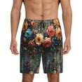 thumbnail image 1 of Vsdgher Short de Pyjama Imprimé Floral Attrape-Rêves Élégant pour Hommes Bas de Pyjama Léger avec Poches-TG, 1 of 6