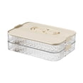 thumbnail image 2 of Organizador de albóndigas, organizador de refrigerador, bandeja apilable para congelar, bandeja para conservar alimentos para carne, pasta, bocadillos 2 capas, 2 of 8
