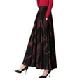 thumbnail image 3 of BUYISI Casual Floral Aline Skirt for Women with Pockets and High Waist Design Red XL, 3 of 8