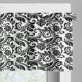 thumbnail image 5 of Ambesonne Victorian Valance & Curtain, Damask Inspired Vintage, 55"x30", Black White, 5 of 7