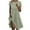 #0233-Green, variant on Womens Eyelet Textured Button Down Shift Dress, Short Sleeve Crew Neck Loose Fit Midi Dress