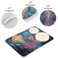 thumbnail image 4 of Yayeee Dish Drying Mat for Kitchen Counter Ultra Absorbent Easy Clean Pad 24x18", Psychedelic Jellyfish, 4 of 7