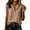 Khaki, variant on Kezqiaxn Sleeveless Tops for Women Summer Collared Button Up Shirt Loose Fit Work Blouses Fashion Clothing