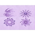 thumbnail image 1 of Ahgly Company Indoor Rectangle Patterned Heliotrope Purple Area Rugs, 4' x 6', 1 of 6