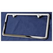 LFPartS Slim Style Polished Stainless Steel License Plate Frame Mirror Finish 2 Holes
