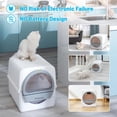 thumbnail image 6 of Peterest Mechanical Self-Cleaning Cat Litter Box with Waste Bin, White, 6 of 7