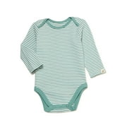 easy-peasy Baby Stripe Bodysuit with Long Sleeves, Sizes 0/3-24 Months