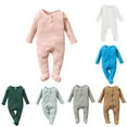 thumbnail image 4 of 0-6M Newborn Baby Footie Pajamas Zipper Front Infant Cotton One-piece Sleeper Pjs Newborn Footed Sleep Play, 4 of 4