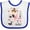 White and Royal, variant on Inktastic Ballerina I Love Ballet Dance Girls Baby Bib